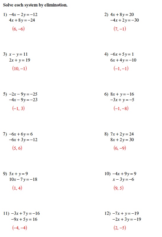 Systems of equations homework help